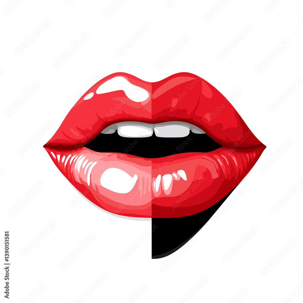 red lips isolated on white background red lips isolated on white background
