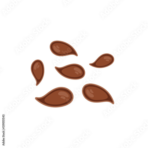 Flax seeds icon. Vector illustration in flat style.