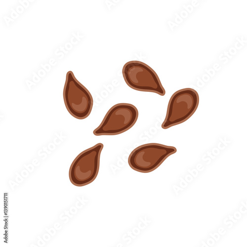 Flax seeds icon. Vector illustration in flat style.