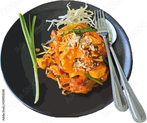 Pad thai, stir thailand traditional of thai food
