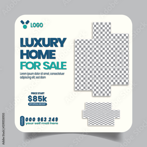 perfection Real Estate Sale Advertisement Social Post Template
