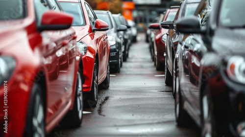 Wallpaper Mural Cars in a row. Used car sale  Torontodigital.ca