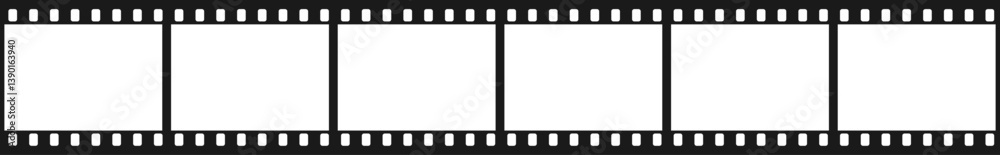 Large vector film negative with a transparent background