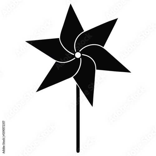 colorful pinwheel isolated on white