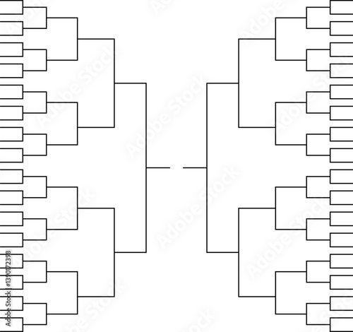 Full Tournament Bracket – 64 Team Knockout Tree