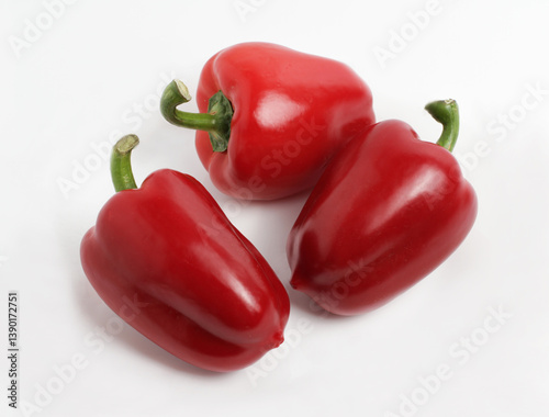 Red pepper on a white background.