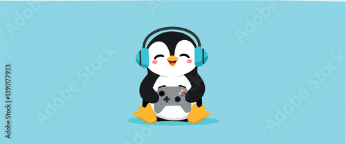 happy penguin enjoying a game