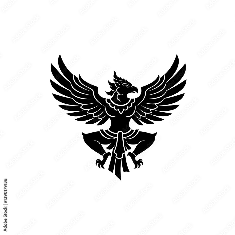 Fototapeta premium eagle with wings vector illustration