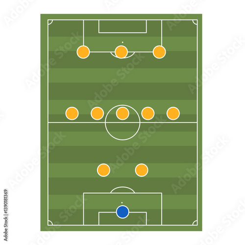 Football lineups formation. Vector illustration.