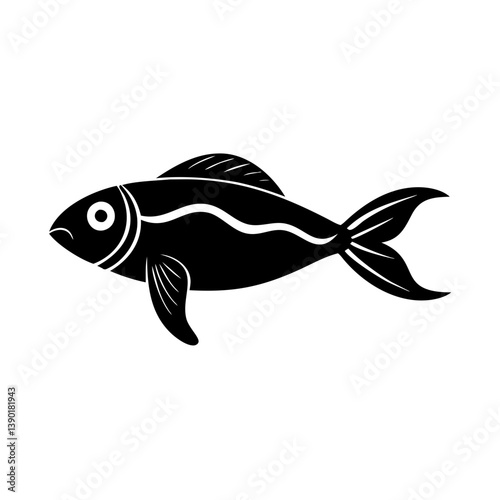 kribensis fish icon, kribensis fish line art - simple line art of kribensis fish, perfect for kribensis fish logos and icons