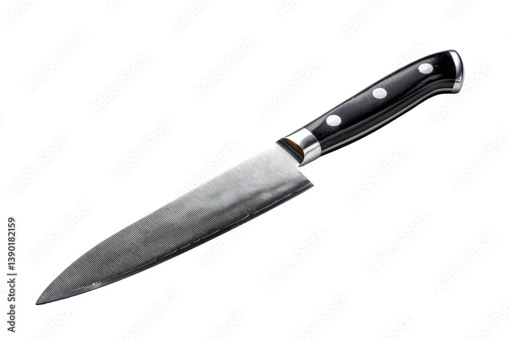 Sharp kitchen knife isolated on transparent background Sharp kitchen knife isolated on transparent background