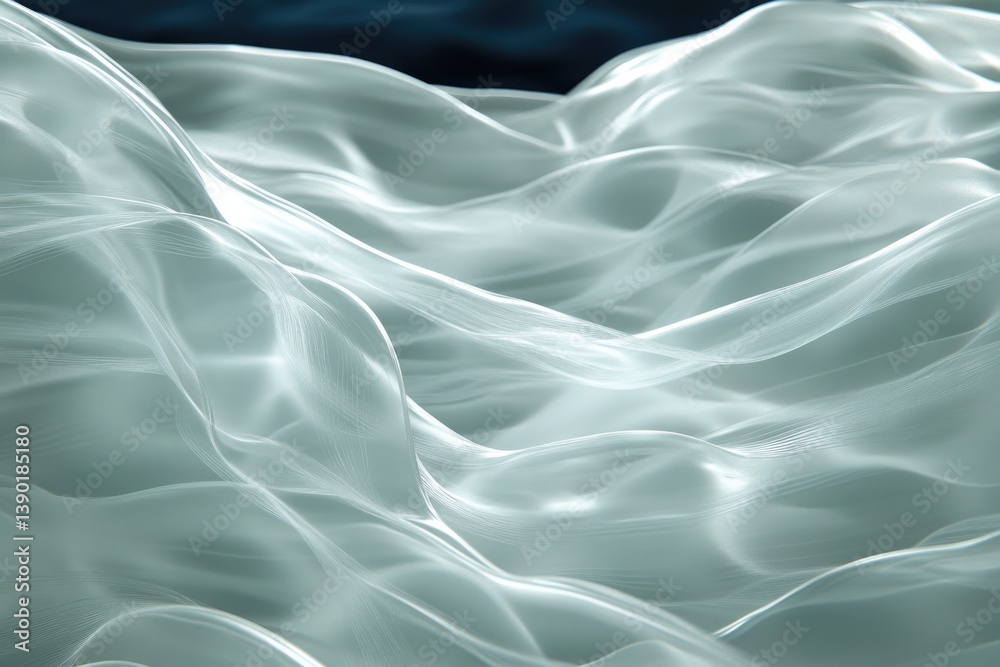 Fototapeta premium Translucent waves create an ethereal atmosphere, blending shades
