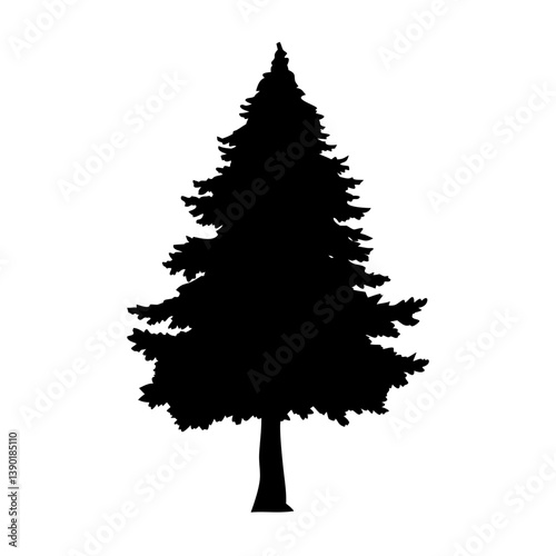 redwood tree icon, redwood tree line art - simple line art of redwood tree, perfect for redwood tree logos and icons
