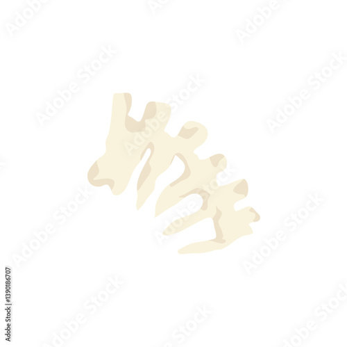 Cartoon fossil bone. Prehistoric animal fossil icon. Vector illustration.