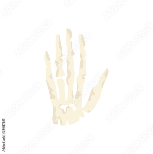 Cartoon fossil bone. Prehistoric animal fossil icon. Vector illustration.