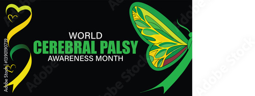 World Cerebral Palsy Day awareness month. Vector illustration for banner, poster, flyer, greeting card.