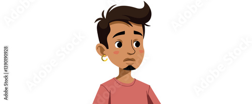 portrait of a pensive young man