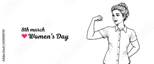 strong woman flexing her bicep symbolizing empowerment and strength