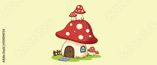 whimsical of a charming mushroom house