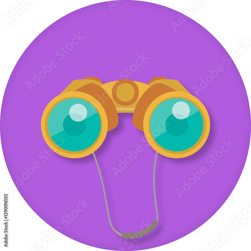 Funny cartoon binocular eyes 