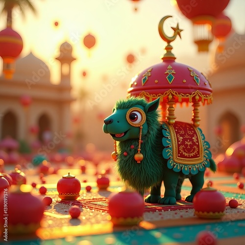 Golden Sunset at the Mosque