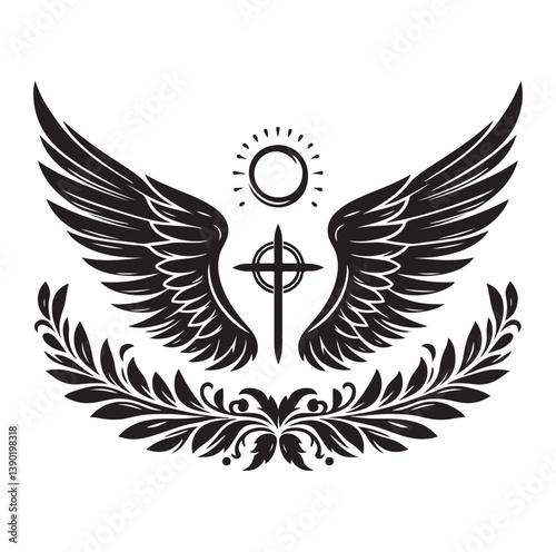 Wings icons silhouette vector for your design on white background