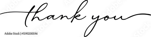 elegant handwritten cursive thank you message