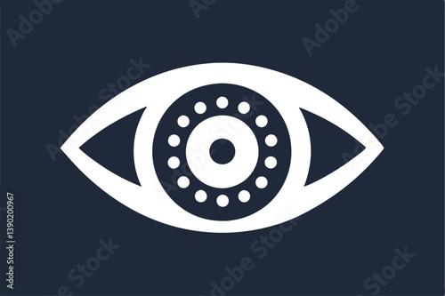 Eye drops silhouette vector icon, eye symbol illustration on black background.