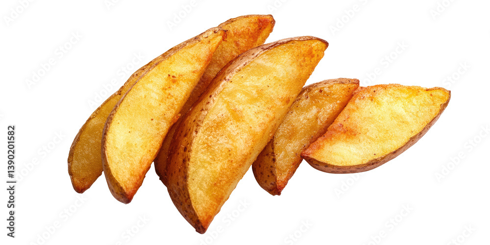 Crispy Fried Potatoes on transparent background Crispy Fried Potatoes on transparent background