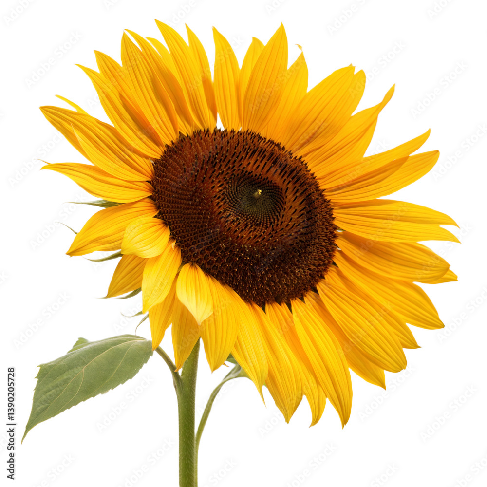 Fototapeta premium sunflower on white background