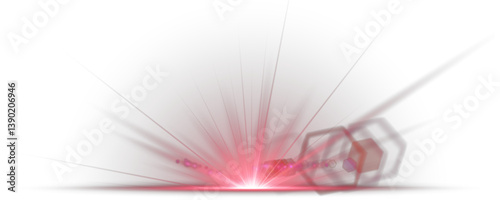 Shimmering light flash erupts with star-dust brilliance. Bokeh particles swirl gently inside solar explosion ring. Glowing flare glistens sharply with radiant white center. Dust sparkle effect floats