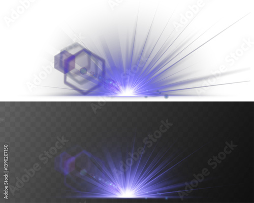 Shimmering light flash erupts with star-dust brilliance. Bokeh particles swirl gently inside solar explosion ring. Glowing flare glistens sharply with radiant white center. Dust sparkle effect floats 