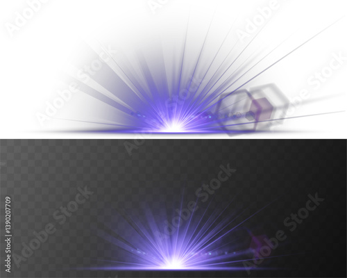 Radiant light burst forms celestial flash of brilliance. White flare glows with shimmering halo on glassy space. Star spark explodes softly in high-impact shine effect. Magic dust twinkles