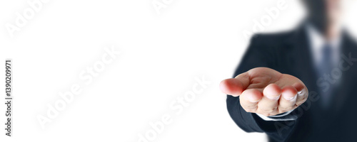 Business negotiation gesture office setting professional image indoor environment close-up view corporate concept