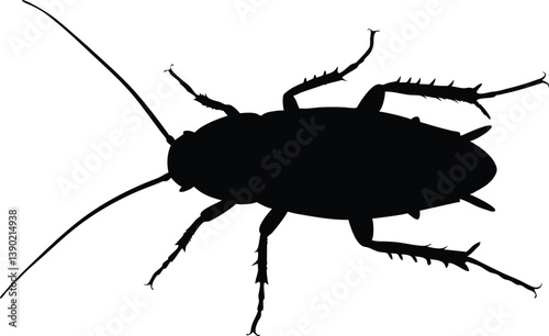 Cockroach silhouette vector, Cockroach black clip art