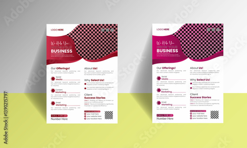 Modern business flyer template, abstract business flyer and creative design, editable vector template design, flyer template layout design