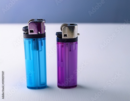 blue cigarette lighter