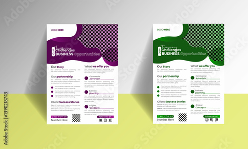 Modern business flyer template, abstract business flyer and creative design, editable vector template design, flyer template layout design