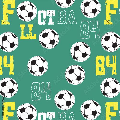 set of soccer balls allover printing design