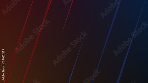 Dynamic Abstract Pattern With Blue and Red Lines Against a Dark Background Creates Vibrant Visual Interest