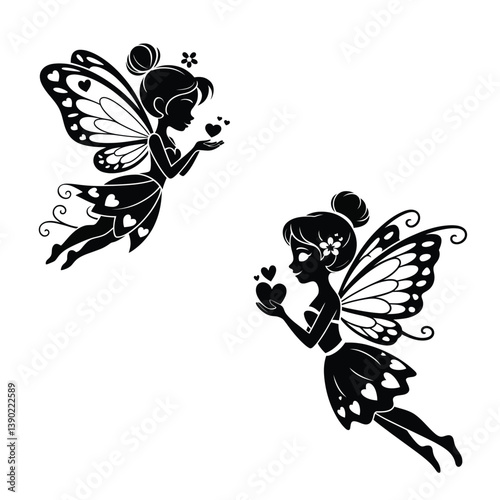 A stylized silhouette of a young
