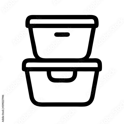 Stackable food storage containers in minimalist design  