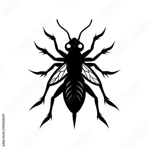 Creepy insect illustration silhouette