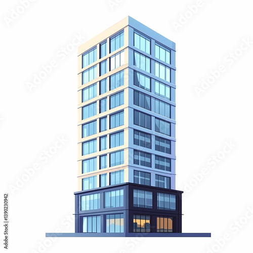 Modern Skyscraper Architecture: Glass Facade & Contemporary Urban Lifestyle