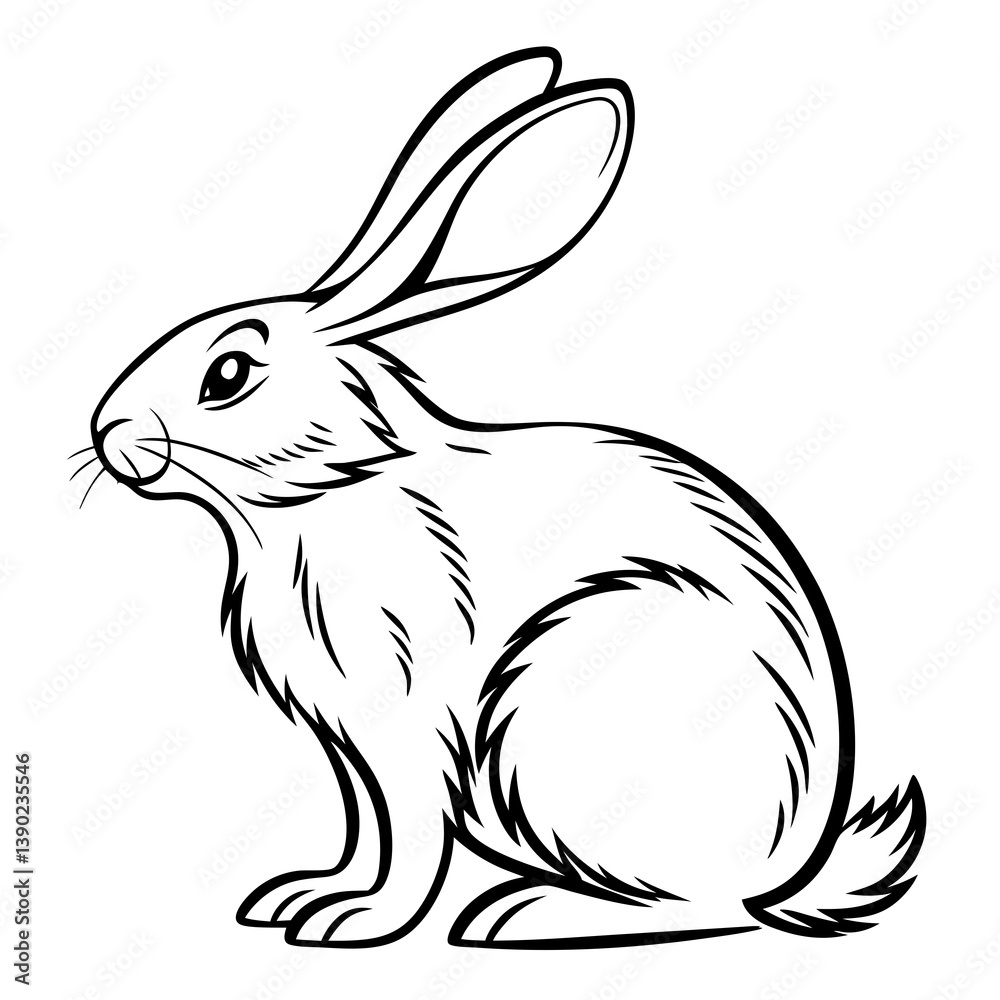 vector of a rabbit