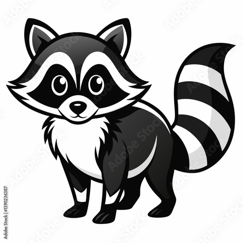 vector of a raccoon