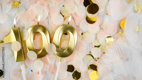 Obraz na płótnie 100th birthday card