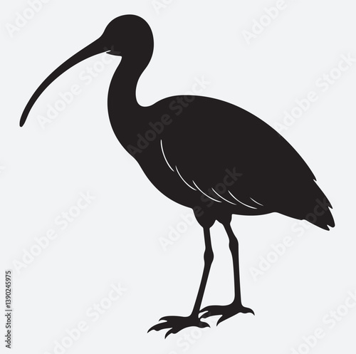 scarlet silhouette vector art illustration, crane silhouette vector