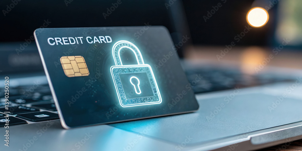 secure credit card symbolizes importance of digital payments and security in logistics, ensuring safe transactions in today world