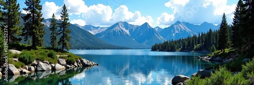 Magnificent mountain and forest vistas in Lake Tahoe area, California-Nevada,  outdoor,  national park